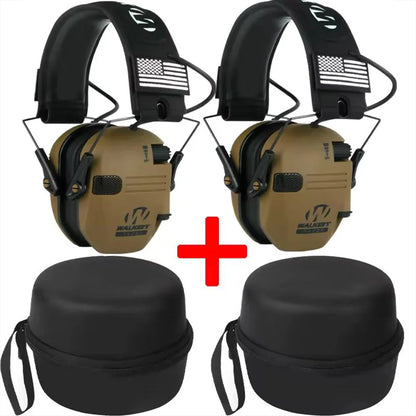 Los protectores auditivos para caza y tiro al aire libre reducen activamente el ruido para proteger la audición y entrenan los auriculares tácticos para fortalecer la voz humana.