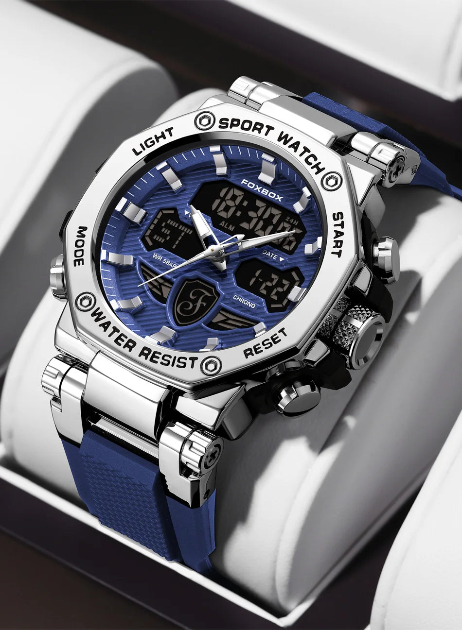 Relojes militares de lujo para hombre LIGE 2024, marca superior, resistentes al agua 5 bar, deportivos, de cuarzo con LED, para hombre, Relogio Masculino.