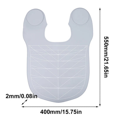 Capa de silicona para cortar el pelo, tapete impermeable para cortar el pelo con guías, collar guía para cortar el pelo, collar para teñir el pelo para salón y hogar.