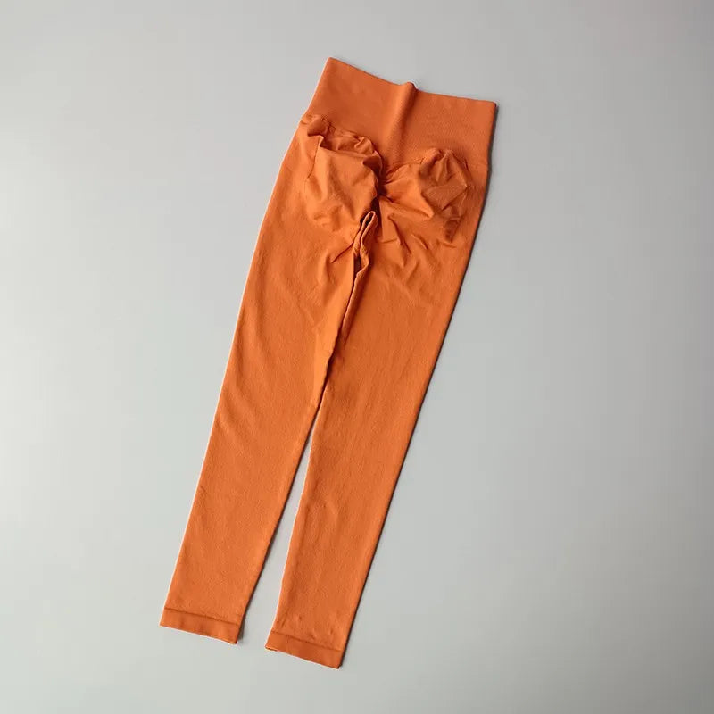 Pantalones de yoga deportivos sin costuras de cintura alta, leggings deportivos para levantar caderas, gimnasio, correr, de secado rápido, ajustados.