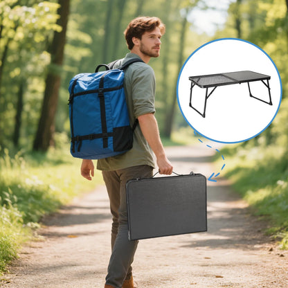 Mesa plegable para exteriores, multifuncional, de hierro, de alta capacidad, portátil, para picnic, camping, jardín, barbacoa.
