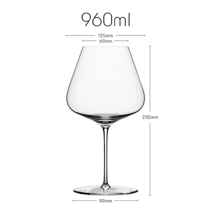 Copa de vino de cristal para banquetes de lujo estilo Zalto de JINYOUJIA, hecha a mano, extremadamente fina, artesanía magistral, copa clásica perfecta e impecable