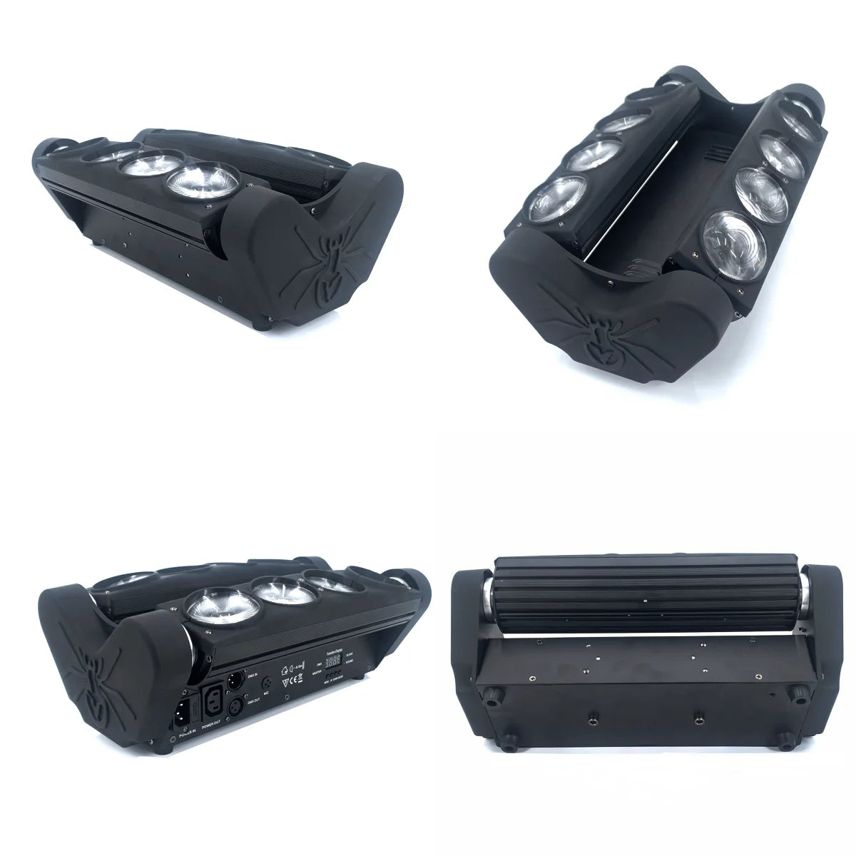 Cabezal móvil LED de araña, 8 x 15 W, 4 en 1, RGBW, para fiestas, iluminación de DJ, luces DMX, efectos de escenario