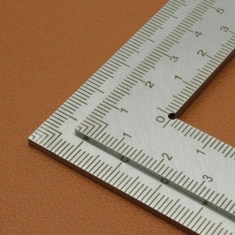 Regla de metal para útiles escolares, regla de marco pequeño, herramienta de diseño de medición, cuadrado de acero inoxidable, cuadrado, cuadrado, cuadrado