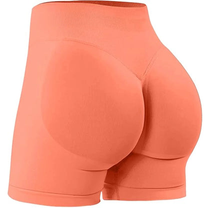 Pantalones cortos de yoga de cintura alta de verano, modernos y sexys, para correr y hacer ejercicio, leggings de yoga de color sólido.