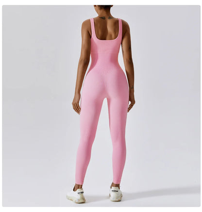 Traje de yoga de una pieza sin costuras de primavera, conjunto de entrenamiento de fitness para danza y tonificación abdominal, mono elástico, ropa deportiva de gimnasio con efecto push up