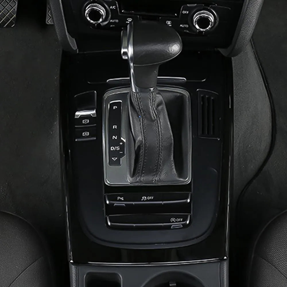 Cubierta decorativa para el marco de la palanca de cambios de la consola central del coche, para Audi A4, A4L, B8, A5 (2009-2016), estilo modificado, accesorios interiores para automóvil.