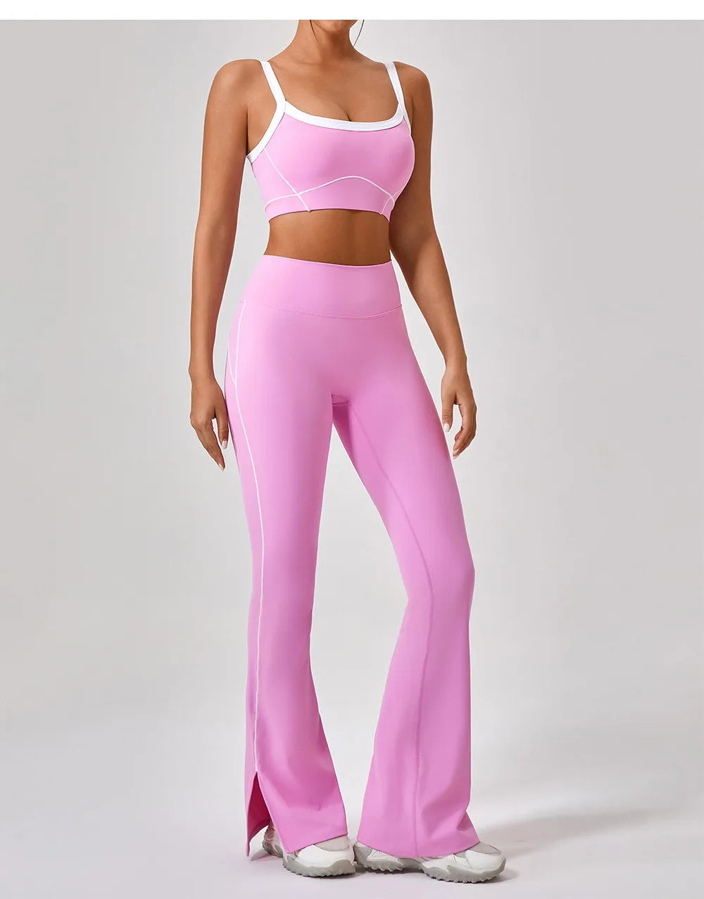 Leggings acampanados, pantalones de yoga para mujer, cintura alta, transpirables, de pierna ancha, ideales para gimnasio, deportes y danza.