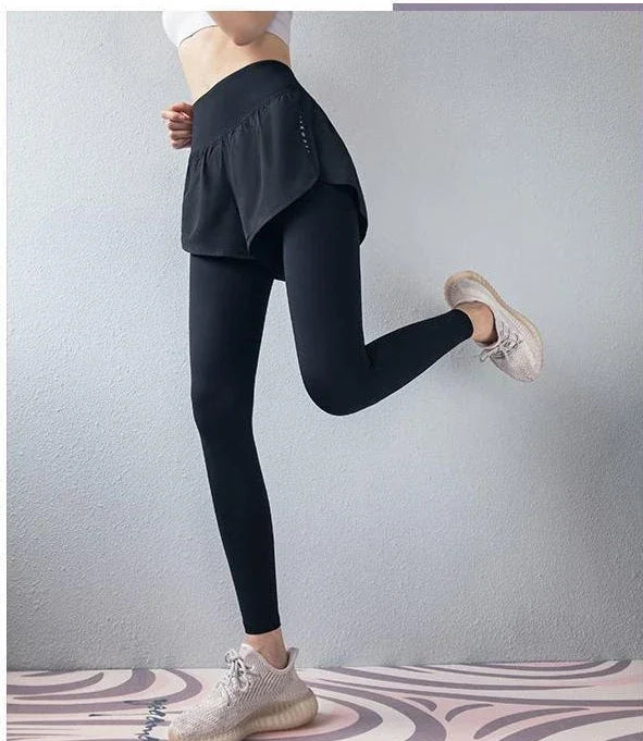Pantalones deportivos de gimnasio para mujer, mallas de entrenamiento de yoga de cintura alta, faldas, leggings, ropa deportiva para correr, tenis, secado rápido.