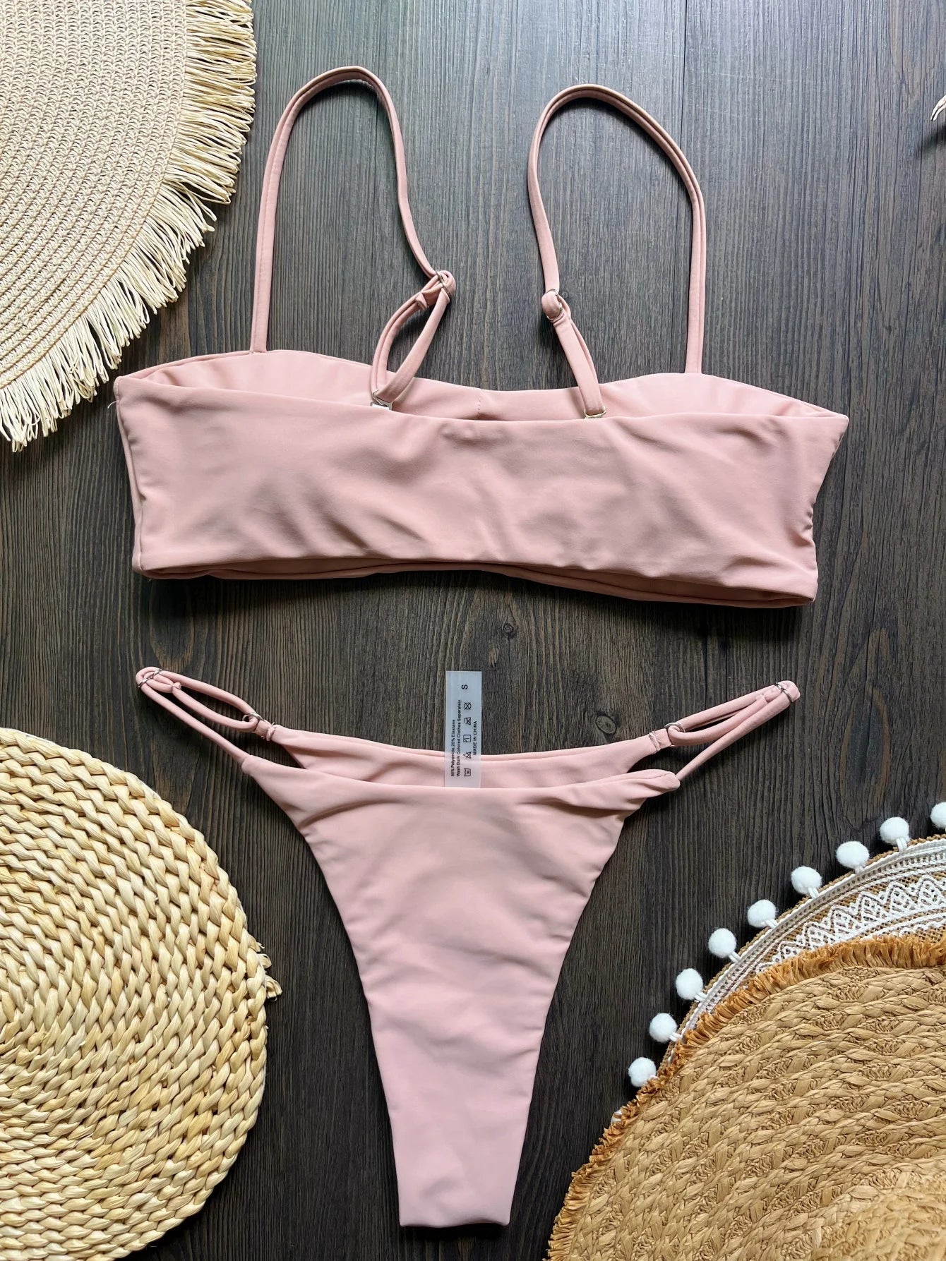 Bikini de diamantes 2025, bañador sexy para mujer, bikini bandeau con efecto push up, bañador femenino brillante, traje de baño floral, ropa de playa