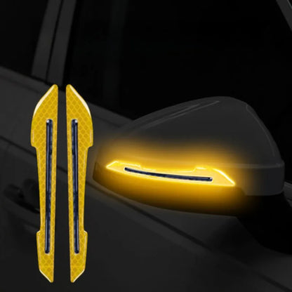 Pegatinas reflectantes para coche, cinta de advertencia anticolisión, pegatina protectora sin dejar rastro, advertencia en el espejo retrovisor exterior del coche.