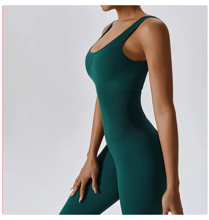 Traje de yoga de una pieza sin costuras de primavera, conjunto de entrenamiento de fitness para danza y tonificación abdominal, mono elástico, ropa deportiva de gimnasio con efecto push up