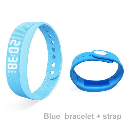 Pulsera inteligente LED digital resistente al agua, reloj inteligente con podómetro para correr, monitor, banda inteligente, alarma de vibración y recordatorio.