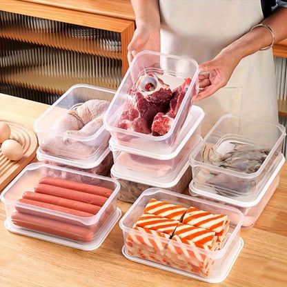 Juego de 3 cajas para conservar la frescura del refrigerador, para frutas y verduras, selladas para almacenamiento en el refrigerador, para acampar.