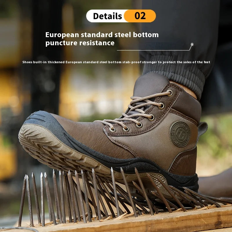 Los zapatos de seguridad para hombre son zapatos de trabajo resistentes a impactos, perforaciones, antiestáticos, antideslizantes, resistentes al desgaste y a las salpicaduras.