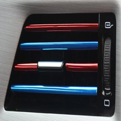 Juego de 10 tiras decorativas para salida de aire acondicionado interior de coche, accesorios DIY, estilo creativo general para coche.