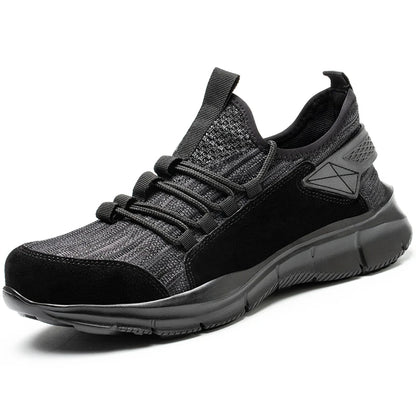 Zapatillas de trabajo para hombre, calzado de seguridad, zapatos de trabajo con puntera de acero para la construcción, botas de seguridad ligeras, zapatillas de trabajo antiperforación de Kevlar.