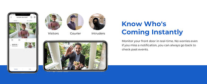 IMILAB Smart Home Video Doorbell Camera WiFi 2.5K Security Protection Human Detection Local Storag Instant Alert 5200mAh