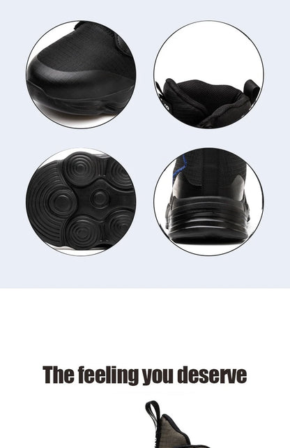 Botas de trabajo de seguridad para hombre con puntera de acero, nuevas, antiaplastamiento y antipinchazos. Calzado antideslizante para hombre, modelos para las cuatro estaciones.