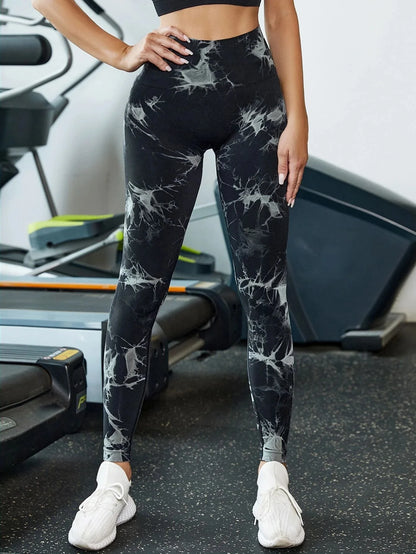 Leggings deportivas para mujer, pantalones de yoga sin costuras con estampado tie-dye de 47 colores, mallas para correr, fitness, cintura alta, para gimnasio y entrenamiento.