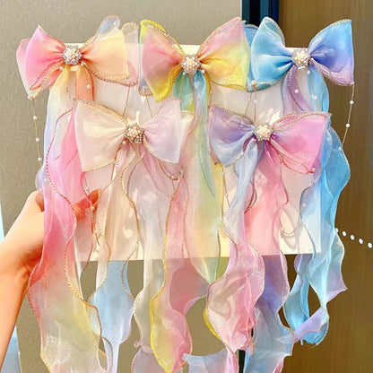 Accesorios para el cabello para niños: borlas de perlas, lazos, cintas, horquillas trenzadas, tocados, pinzas para el cabello de princesa para niñas, accesorios para el cabello.