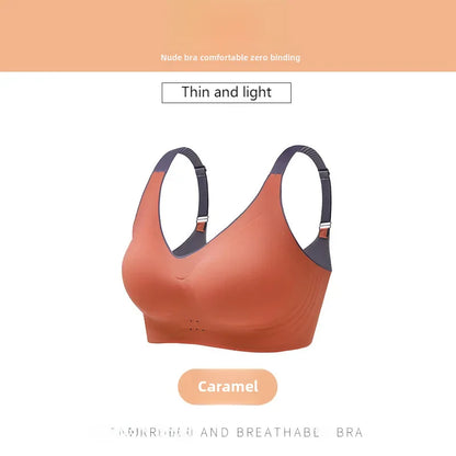 Nuevos sujetadores ultrafinos de verano sin costuras para mujer, deportivos, transpirables, sin aros, de nailon, tallas grandes