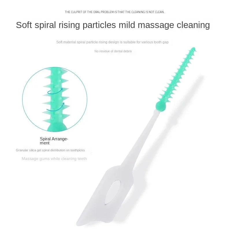 Cepillos interdentales de goma suave (150/200 unidades) para limpieza dental. Herramientas para el cuidado de la higiene bucal.