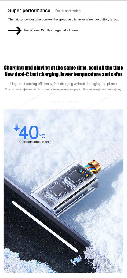 Cable USB C de carga rápida oficial PD de 60 W para iPhone 16, 15, 14, 13, 17 Pro Max, cable de datos tipo C tejido, accesorios de cargador, 1-10 unidades