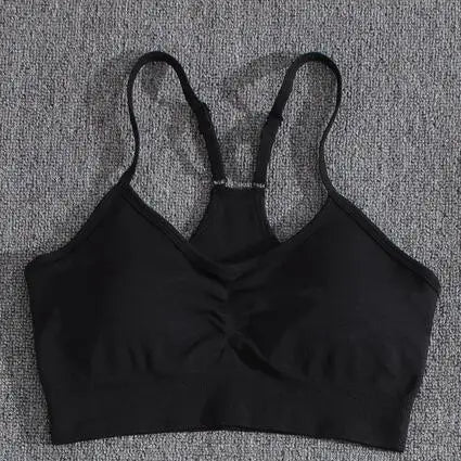 Conjuntos de dos piezas para mujer, pantalones cortos color melocotón, chándal femenino, conjunto de gimnasio, pantalones cortos de fitness con cuello halter, sujetador push up de verano