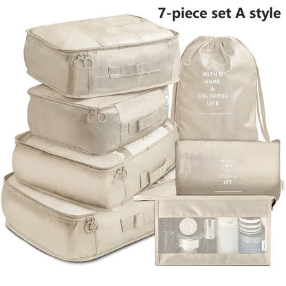 Bolsas de almacenamiento para viajes, ropa, artículos de tocador, zapatos, organizador, bolsas para dormitorios de estudiantes, bolsas para clasificar ropa, cubos de embalaje