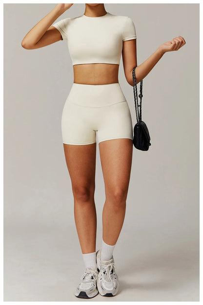 Women's Tracksuit 2PCS Yoga Sets Sportswear Workout Fitness Long Sleeved Sports Bra High Waist Leggings Gym Clothing Sports Suit