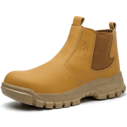 Botas de seguridad de caña alta para hombre, zapatos de seguridad impermeables con punta de acero, zapatos de soldador para construcción, zapatos de trabajo protectores, talla 47 48