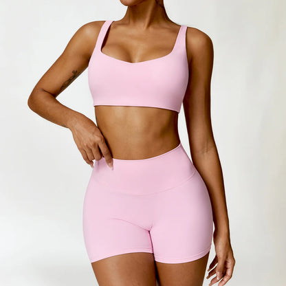 Conjunto de chándal de yoga para mujer, 2 piezas, ropa deportiva para entrenamiento, ropa deportiva, leggings de gimnasio, sujetador de fitness, top corto, trajes deportivos de manga larga