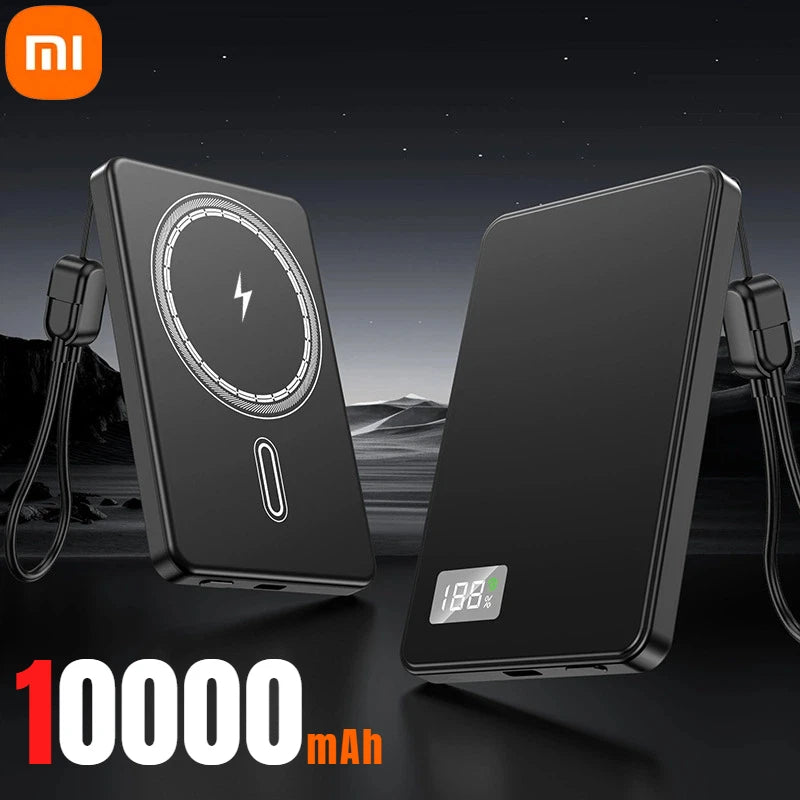 Batería externa portátil Xiaomi de 500.000 mAh, inalámbrica y magnética, PD22,5 W, carga rápida, compatible con Magsafe para iPhone y Samsung.