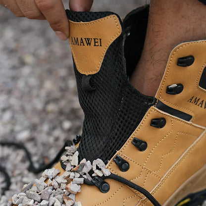 Botas de seguridad para hombre, con punta de acero, antiperforación, anticaídas, indestructibles, antideslizantes, impermeables