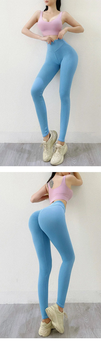 Leggings de yoga push up, efecto trasero fruncido, sin costuras, ropa deportiva, fitness, pantalones de yoga para mujer, colores brillantes, cintura alta, mallas de entrenamiento, pantalones deportivos.