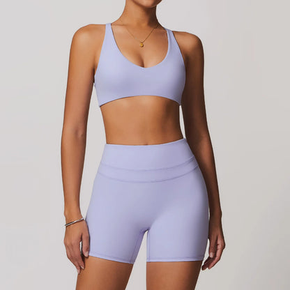 SWELTERING Conjunto de 2 piezas de ropa deportiva para mujer, conjunto de yoga, ropa deportiva para gimnasio, trajes de yoga, conjunto de fitness, chándales, sujetador deportivo, leggings para gimnasio