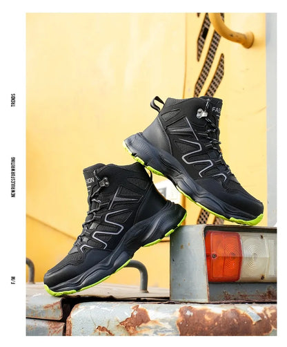 Botas de seguridad indestructibles para hombre, anti-aplastamiento, anti-perforación, para trabajos de construcción, con puntera de acero, botas de trabajo para hombre, calzado de seguridad laboral.