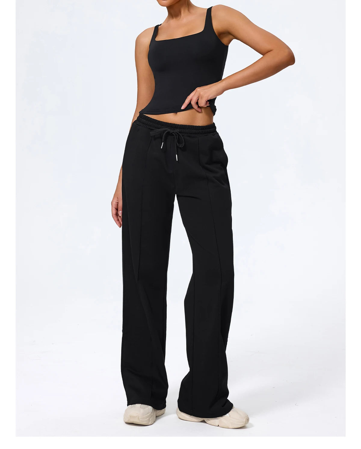 Pantalones deportivos Hearuisavy para mujer, corte recto, con cordón ajustable, bolsillos, para gimnasio, deportes, uso casual, actividades al aire libre, correr, entrenamiento, yoga, pantalones largos.