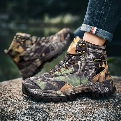 Botas tácticas de senderismo para hombre, botas para desierto con absorción de impactos y antideslizantes, calzado para senderismo, montañismo y camping al aire libre