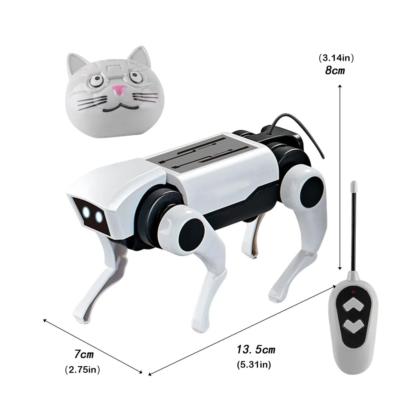 Robot RC con control remoto para niños, juguete mecánico para perros, enseñanza de ciencias, modelo de ensamblaje DIY, juego eléctrico, juguetes para niños, regalo para niños