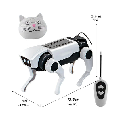 Robot RC con control remoto para niños, juguete mecánico para perros, enseñanza de ciencias, modelo de ensamblaje DIY, juego eléctrico, juguetes para niños, regalo para niños