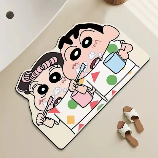 Alfombrilla de ducha de secado rápido, ideal como regalo para el hogar o como accesorio de decoración de anime.