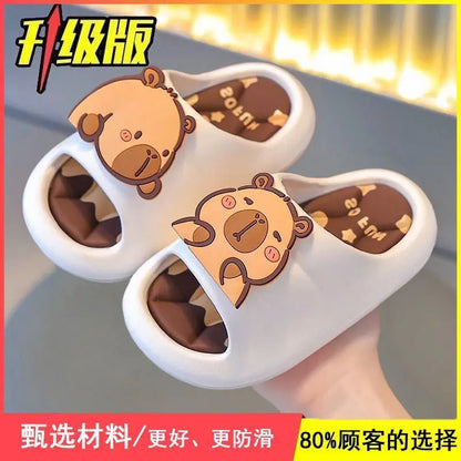 Pantuflas de interior para niños, de verano, antideslizantes, de PVC, para uso doméstico, para el baño, a juego con la familia, para niños y niñas.