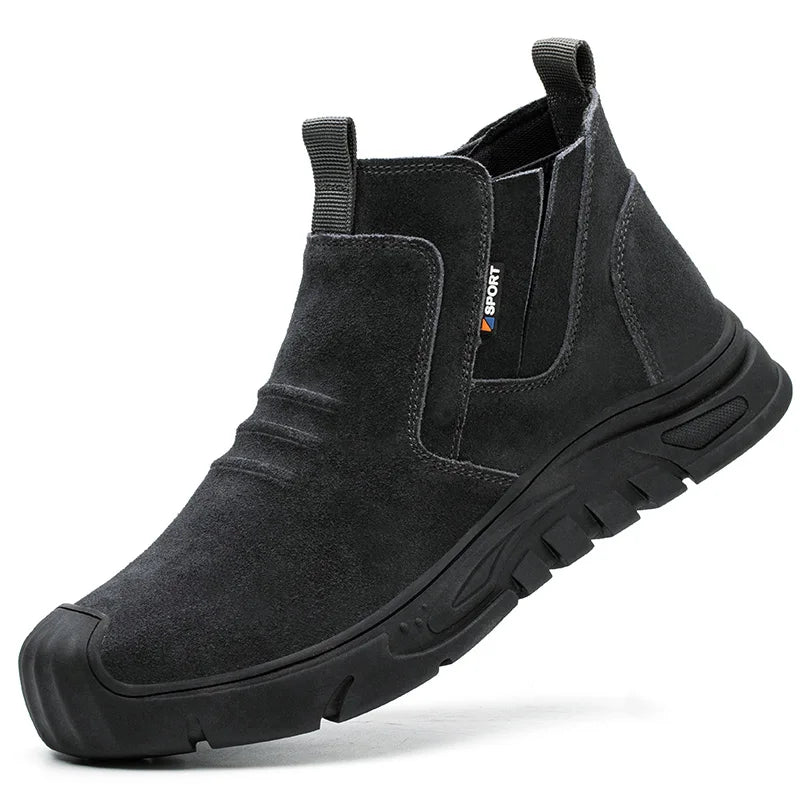 Botas de trabajo con puntera de acero, calzado de trabajo antiperforación para hombre, zapatos de trabajo indestructibles, zapatos de trabajo para exteriores, botas de seguridad para hombre.