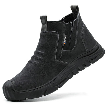 Botas de trabajo con puntera de acero, calzado de trabajo antiperforación para hombre, zapatos de trabajo indestructibles, zapatos de trabajo para exteriores, botas de seguridad para hombre.