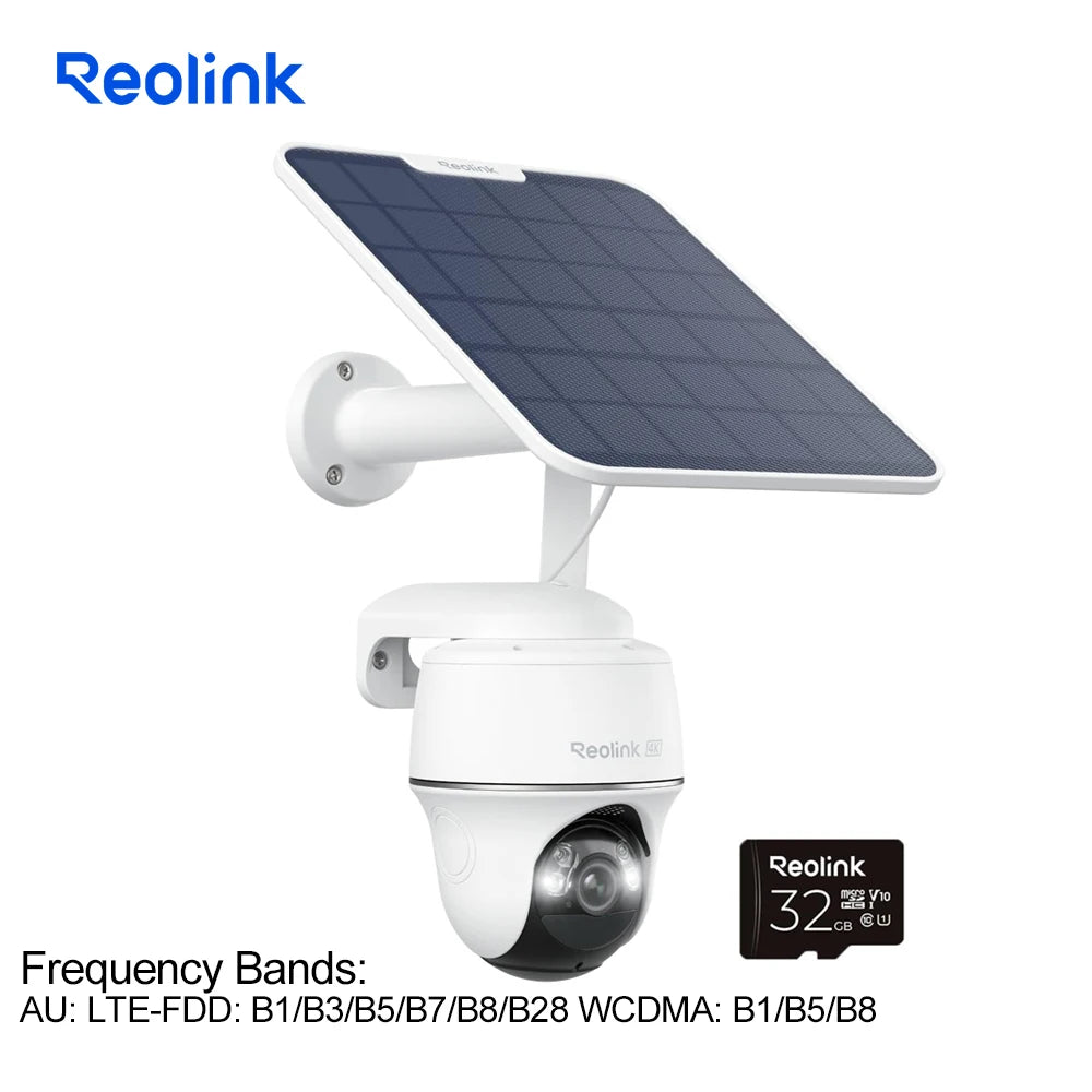 Cámara de seguridad celular REOLINK 4K, SIM 3G/4G LTE, alimentación solar, visión nocturna a color, almacenamiento local/en la nube, cámara exterior con batería