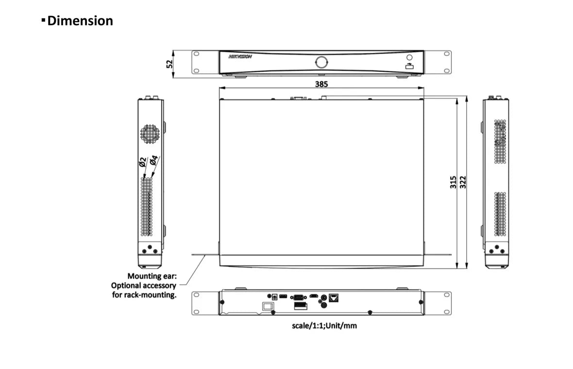 Grabador de vídeo en red (NVR) AcuSense DS-7632NXI-K2 de 8/16/32 canales 4K H.265+ 2SATA Hikvision DS-7608NXI-K2 y DS-7616NXI-K2