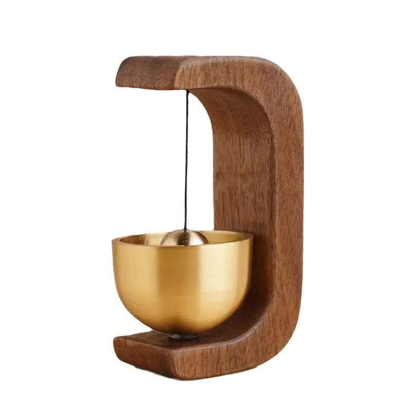 Timbre de latón para decoración de habitaciones, arte de pared, campanas de viento para exteriores, adornos de interior, artesanías japonesas, regalo de inauguración de la casa.