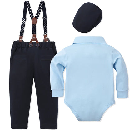 Ropa para bebé niño, traje de bautizo, bautismo infantil, Pascua, dedicación, trajes blancos, conjunto de regalo para fiesta de cumpleaños y boda.
